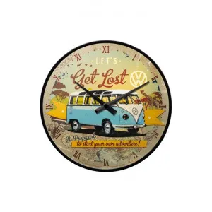 Nostalgic-Art Metal Round Wall Clock, Let's Get Lost, 30cm by Nostalgic-Art, a Clocks for sale on Style Sourcebook