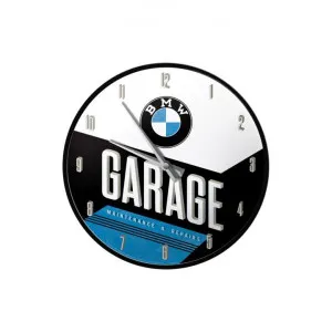 Nostalgic-Art Metal Round Wall Clock, BMW Garage, 30cm by Nostalgic-Art, a Clocks for sale on Style Sourcebook