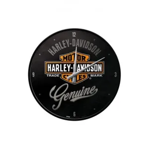 Nostalgic-Art Metal Round Wall Clock, Harley Davidson Logo, 30cm by Nostalgic-Art, a Clocks for sale on Style Sourcebook