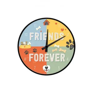 Nostalgic-Art Metal Round Wall Clock, Friends Forever, 30cm by Nostalgic-Art, a Clocks for sale on Style Sourcebook