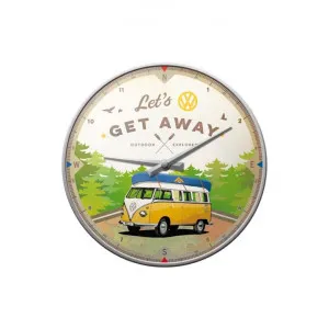 Nostalgic-Art Metal Round Wall Clock, Let's Get Away, 30cm by Nostalgic-Art, a Clocks for sale on Style Sourcebook