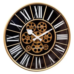 Nextime William Metal Round Skeleton Wall Clock, 50cm by NexTime, a Clocks for sale on Style Sourcebook