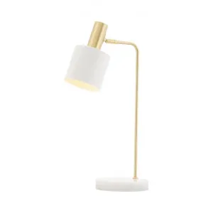 Addison Metal Task Lamp, White / Brass by Mercator, a Desk Lamps for sale on Style Sourcebook