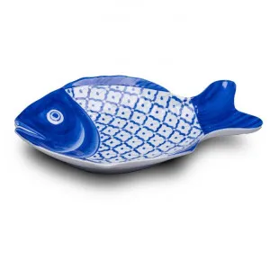 Miyako Hand Painted Ceramic Fish Plate, Small by LIVGGO, a Plates for sale on Style Sourcebook