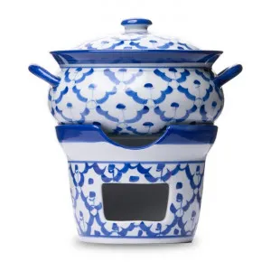 Miyako 2 Piece Hand Painted Ceramic Charcoal Stove Casserole Set by LIVGGO, a Cookware for sale on Style Sourcebook
