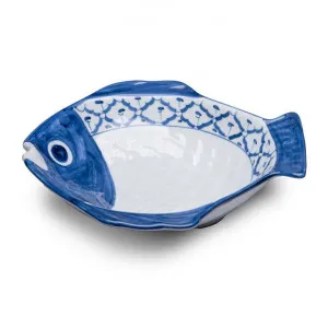 Miyako Hand Painted Ceramic Deep Fish Plate, Small by LIVGGO, a Tableware for sale on Style Sourcebook