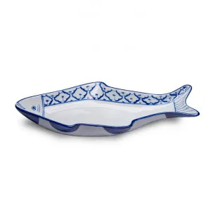 Miyako Hand Painted Ceramic Deep Fish Plate, Large by LIVGGO, a Plates for sale on Style Sourcebook
