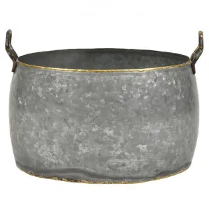 Austin Galvanised Iron Round Tub by Casa Uno, a Trays for sale on Style Sourcebook