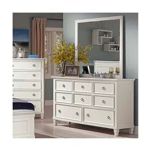 Osyka Poplar Timber 8 Drawer Dressing Table with Mirror by Cosyhut, a Dressers & Chests of Drawers for sale on Style Sourcebook