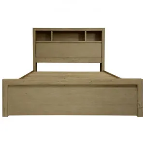 Forncett Acacia Timber Bookcase Bed with End Drawer, Queen by Dodicci, a Beds & Bed Frames for sale on Style Sourcebook