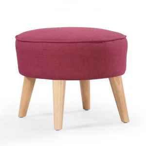 Stephano Fabric Footstool, Pink by Brighton Home, a Stools for sale on Style Sourcebook