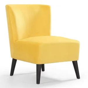 Elko Velvet Fabric Lounge Chair, Yellow by Brighton Home, a Chairs for sale on Style Sourcebook