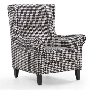 Jurby Fabric Wing Back Armchair, Houndstooth by Brighton Home, a Chairs for sale on Style Sourcebook