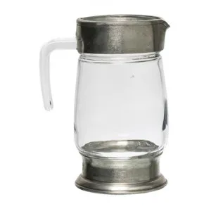 Torrens Glass & Pewter Pitcher, Small by French Country Collection, a Jugs for sale on Style Sourcebook