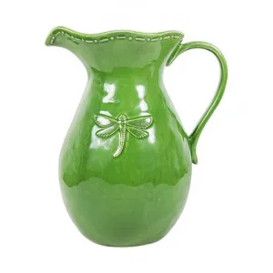 Ecoche Stoneware Jug, Large, Green by French Country Collection, a Jugs for sale on Style Sourcebook