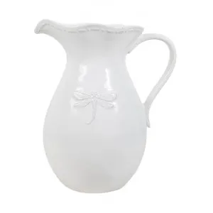 Ecoche Stoneware Jug, Large, White by French Country Collection, a Jugs for sale on Style Sourcebook