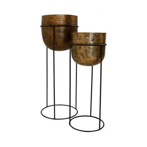 Cateau 2 Piece Metal Wine Cooler on Stand Set by French Country Collection, a Barware for sale on Style Sourcebook