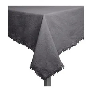Avani Cotton Tablecloth, 250x150cm, Charcoal by j.elliot HOME, a Table Cloths & Runners for sale on Style Sourcebook