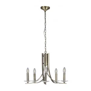 Corrine Metal Chandelier, Antique Brass by Lexi Lighting, a Chandeliers for sale on Style Sourcebook