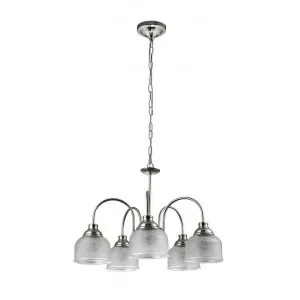 Aviva Metal & Glass Chandelier, Large, Satin Chrome by Lexi Lighting, a Chandeliers for sale on Style Sourcebook