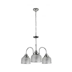 Aviva Metal & Glass Chandelier, Small, Satin Chrome by Lexi Lighting, a Chandeliers for sale on Style Sourcebook