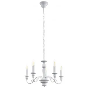 Caposile Metal Chandelier, White by Eglo, a Chandeliers for sale on Style Sourcebook