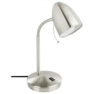 Lara Metal Adjustable Desk Lamp, Satin Nickel by Eglo, a Desk Lamps for sale on Style Sourcebook