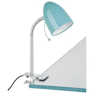 Lara Metal Adjustable Clamp Desk Lamp, Light Blue by Eglo, a Desk Lamps for sale on Style Sourcebook