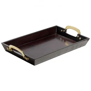 Carson Leather Tray by Xavier Furniture, a Trays for sale on Style Sourcebook