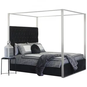Rocafort Metal & Velluto 4 Poster Bed, Queen by Brighton Home, a Beds & Bed Frames for sale on Style Sourcebook