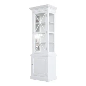 Varroville Birch Timber 1 Door Display Hutch Cabinet, Matt White by Manoir Chene, a Cabinets, Chests for sale on Style Sourcebook