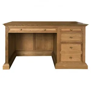 Hermitage Oak Timber Executive Desk, 147cm, Natural Oak by Manoir Chene, a Desks for sale on Style Sourcebook