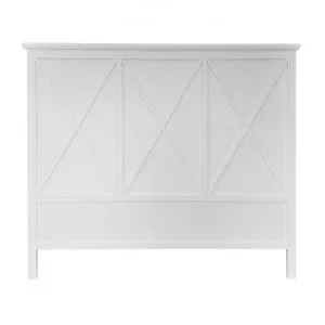 Aston Birch Timber Bed Headboard, Queen, Matt White by Manoir Chene, a Bed Heads for sale on Style Sourcebook