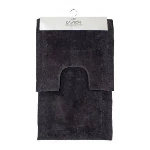 Dawson 2 Piece Cotton Bath Mat Set, Charcoal by A.Ross Living, a Towels & Washcloths for sale on Style Sourcebook