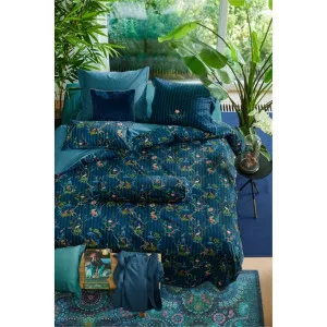 Pip Studio Singerie Cotton Quilt Cover Set, Double, Dark Blue by Pip Studio, a Bedding for sale on Style Sourcebook