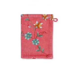 Pip Studio Les Fleurs Cotton Wash Mitt, Pink by Pip Studio, a Towels & Washcloths for sale on Style Sourcebook