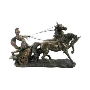 Veronese Cold Cast Bronze Coated Roman Chariot Statue, Small by Veronese, a Statues & Ornaments for sale on Style Sourcebook