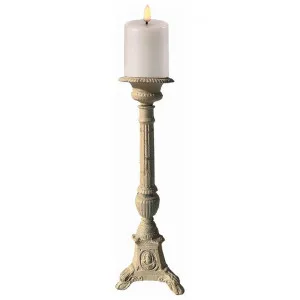 Millett Cast Iron Candle Stick, Antique White by CHL Enterprises, a Candle Holders for sale on Style Sourcebook