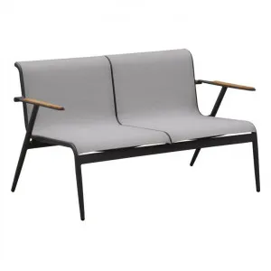 Indosoul Milan Metal Outdoor Sofa, 2 Seater, Charcoal by Indosoul, a Outdoor Sofas for sale on Style Sourcebook