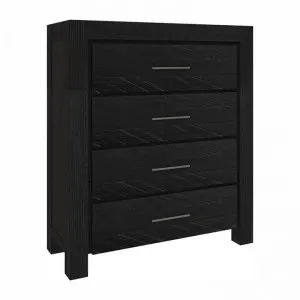 Kanye Acacia Timber 4 Drawer Tallboy, Rustic Black by MY Room, a Dressers & Chests of Drawers for sale on Style Sourcebook