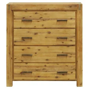 Berida Acacia Timber 4 Drawer Tallboy by Rivendell Furniture, a Dressers & Chests of Drawers for sale on Style Sourcebook