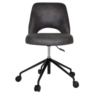 Albury Commercial Grade Eastwood Fabric Gas Lift Office Chair, V2, Slate / Black by Eagle Furn, a Chairs for sale on Style Sourcebook