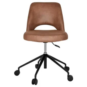 Albury Commercial Grade Eastwood Fabric Gas Lift Office Chair, V2, Tan / Black by Eagle Furn, a Chairs for sale on Style Sourcebook
