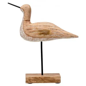 Woodroffe Carved Mango Wood Bird Sculpture on Stand, Large by Casa Uno, a Statues & Ornaments for sale on Style Sourcebook