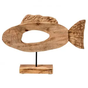 Woodroffe Carved Mango Wood Oval Sculpture Ornament by Casa Uno, a Statues & Ornaments for sale on Style Sourcebook