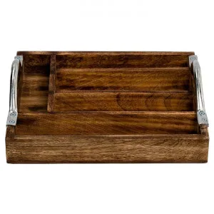 Luccian Mango Wood Cutlery Holder by Casa Uno, a Utensils & Gadgets for sale on Style Sourcebook