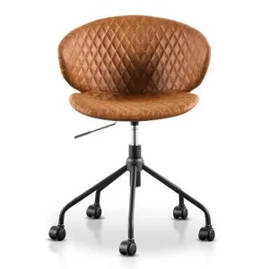 Gartel PU Leather Office Chair, Tan / Black by Conception Living, a Chairs for sale on Style Sourcebook