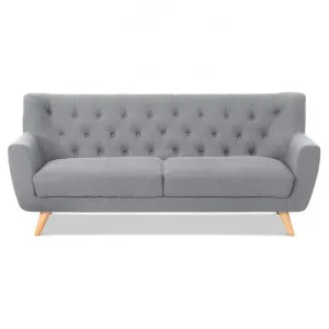 Dinis Fabric Sofa, 3 Seater, Light Grey by Rivendell Furniture, a Sofas for sale on Style Sourcebook