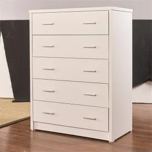 Lena Poplar Timber 5 Drawer Tallboy by Cosyhut, a Dressers & Chests of Drawers for sale on Style Sourcebook