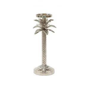 Raffles Metal Palm Candle Stick, Small, Silver by Florabelle, a Candle Holders for sale on Style Sourcebook
